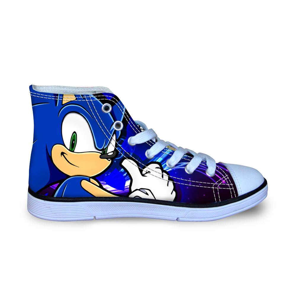 SONIC the Hedgehog Sneakers size youth 11 12 13 1 2 3  41 designs High Low Top 