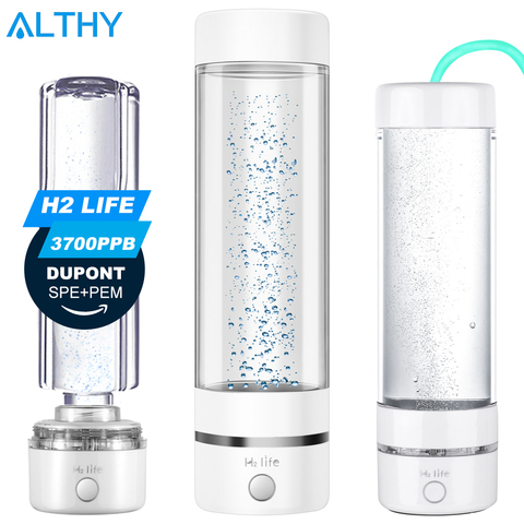 H2Life Hydrogen Rich Water Generator Bottle DuPont SPE PEM Dual Chamber Technology H2 Maker lonizer Electrolysis Cup Max 3700ppb ► Photo 1/6