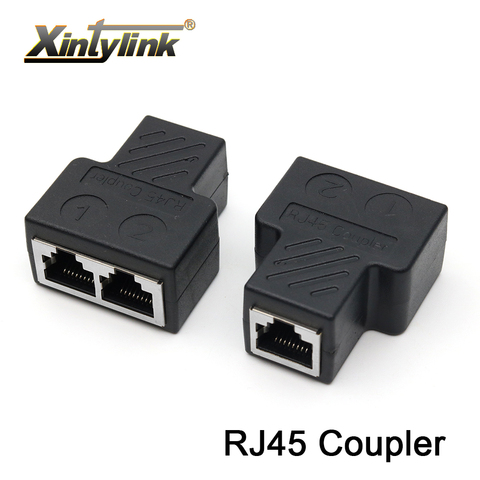 xintylink rj45 female coupler lan cat6 cat5e cat5 shielded rj rg 45 splitter stp ethernet cable rg45 network connector adapter ► Photo 1/6