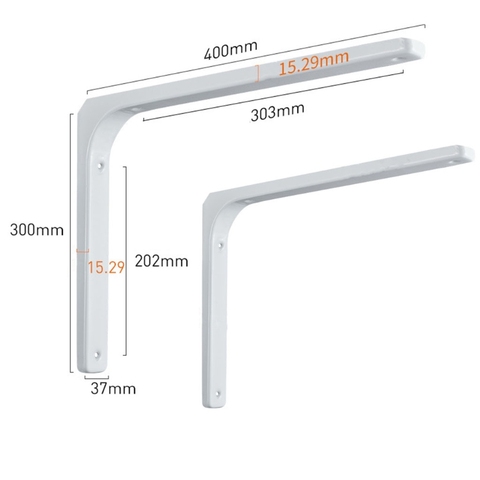 2pcs Metal Shelf Bracket L Shape Thickened Corner Brace Shelf Right Angle for Commodity Furniture Fitting ► Photo 1/6