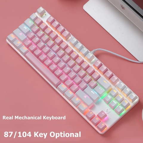 Blue Mechanical Axis 87/104 key Optional USB Wired Mechanical Keyboard Mixed Backlight with Mixed Color Keycap For Home Office ► Photo 1/6