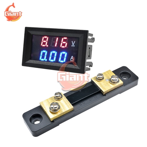 LED Digital Voltmeter Ammeter DC 50A 100A 75mV FL-2 DC Analog Ammeter Current Shunt Resistor DC100V 50A Volt Ampere Meter Tester ► Photo 1/6