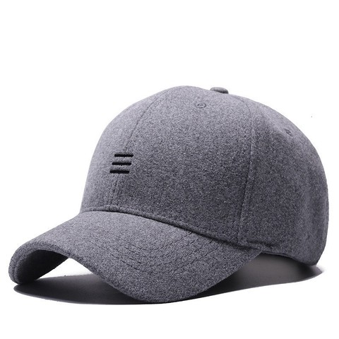 Dad Winter Headwear Male Warm Felt Sports Cap Man Big Size Wool Baseball Hats  55-60cm , 60-65cm ► Photo 1/6