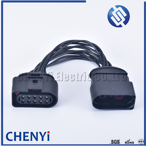 Car HID Xenon Headlight 10 pin female to 10 Pin Male Connector Adapter Pigtail 1J0973835 1J0973735 For Audi VW with 20cm wire ► Photo 1/6