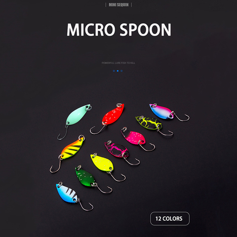 X-Fin 3cm 2.5g/3.5g/5g  Fishing Tackle Metal Spoon Lure Sharp Hook Hard Sequins Lure Bait Freshwater Saltwater Spinner Spoons ► Photo 1/5