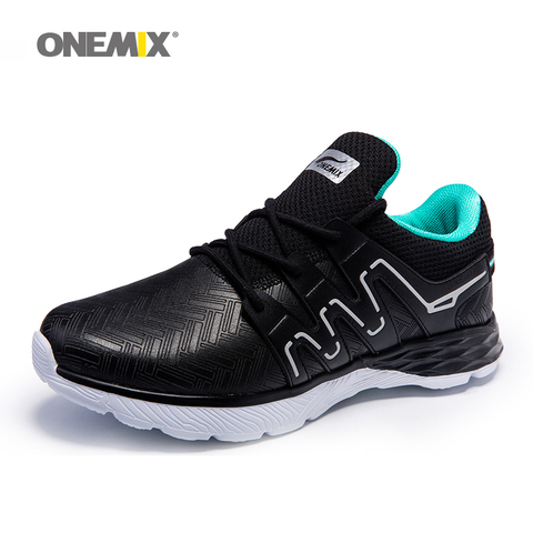 ONEMIX Adult Men Casual Shoes Ultralight Comfortable Leather Reflective Male Sport Tennis Shoe Retro Vulcanize Running Sneakers ► Photo 1/6