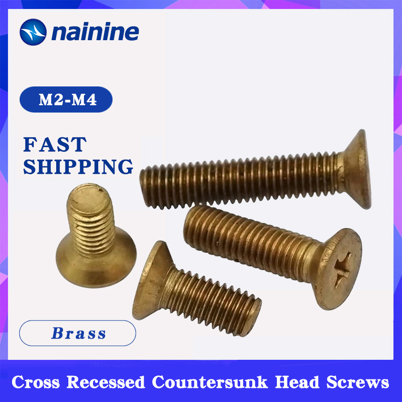 Brass Countersunk Phillips Screws Metric Machine Screws Bolts M2/M2.5/M3/M4/M5/M6 