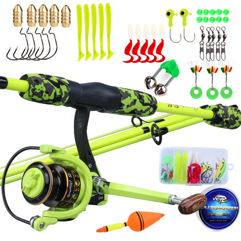 Sougayilang Fishing Rod and Reel Combo Spinning Fishing Rod and Spinning Reel Fishing Line Lure Hook Full Set Gift for Boys Girl ► Photo 1/6