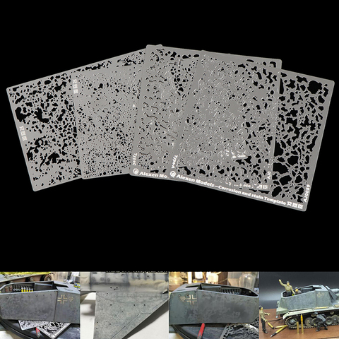 Corrosion Stain Stenciling Template Leakage Spray Plate Tools For Military Model ► Photo 1/6