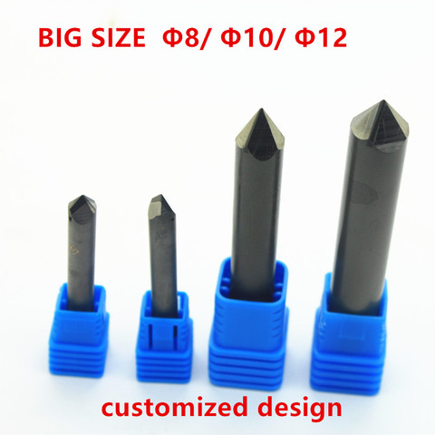 BIG SIZE 8 mm 10 mm Diamond stone cutter End mill PCD Engraving bits granite engraver tools carved cutter for Marble ► Photo 1/6