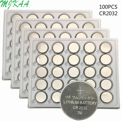 100PCS CR2032 Button Batteries BR2032 DL2032 ECR2032 Cell Coin Lithium Battery 3V Pile CR 2032 For Watch Electronic Toy Remote ► Photo 1/4