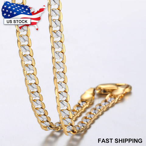 Gold Chain Necklace for Men Women Cuban Link Chains Mens Womens Necklaces Wholesale 2022 Fashion Men's Woman Jewelry LGN64 ► Photo 1/6