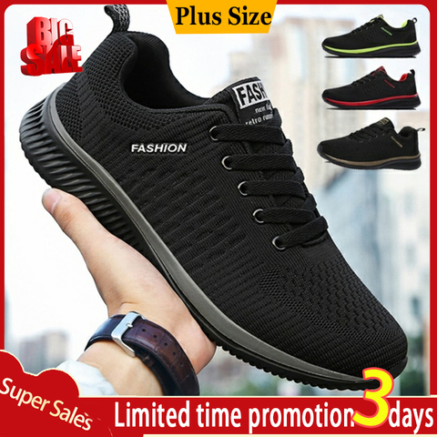 Summer Breathable Men's Casual Shoes Mesh Breathable Man Casual Shoes Fashion Moccasins Lightweight Men Sneakers Hot Sale 35-48 ► Photo 1/6