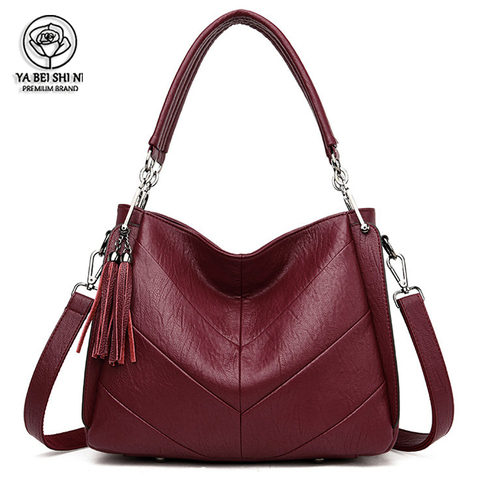 New Large Casual Women's Shoulder Bag Ladies Messenger Bag Luxury Brand Designer High Quality Leather Retro Handbag 5 Colors ► Photo 1/6