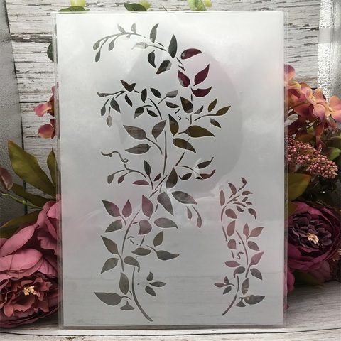 29*21cm A4 Two Leaves DIY Layering Stencils Wall Painting Scrapbook Coloring Embossing Album Decorative Template ► Photo 1/1