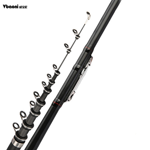 High Quality Carbon Fiber Spinning Fishing Rod Power Telescopic Rock Fishing Rod Carp Feeder Rod Travel Boats Sea 2.4-6.3m VBONI ► Photo 1/6