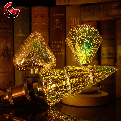 3D Decoration LED Bulb E27 6W 85-265V Vintage Edison Light Bulb Star Fireworks Lamp Holiday Night Light Novelty Christmas Tree ► Photo 1/6