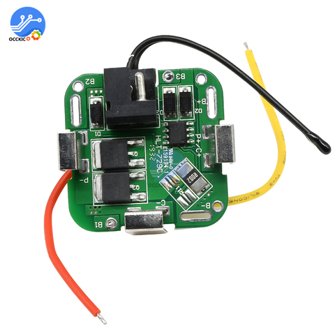 BMS 4S 14.8V Dual MOS 18650 Lithium Battery Charging Protection Board Li-ion Power Bank Charger with Wire ► Photo 1/6
