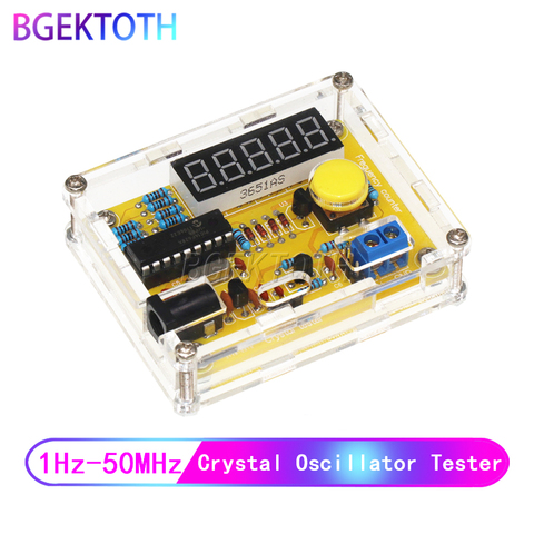 1Hz-50MHz Crystal Oscillator Frequency Counter Meter Digital LED PIC +Mini case DIY +USB Cable ► Photo 1/6