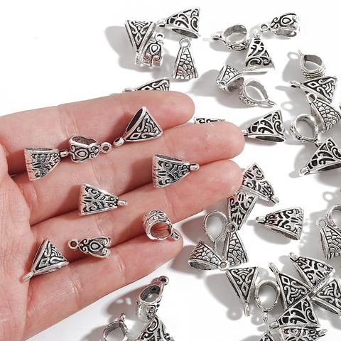 20pcs Connector Charms Bail Beads Antique Silver Color Charms For Jewelry Findings Blank Base Accessories DIY Earrings Necklace ► Photo 1/6