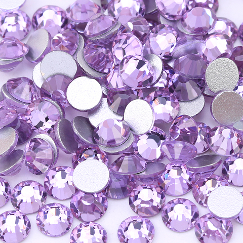 Crystal Amethyst Gems Non HotFix Rhinestone Flatback Glass Nail Rhinestones Diamond For Fabric DIY Decorations ► Photo 1/1