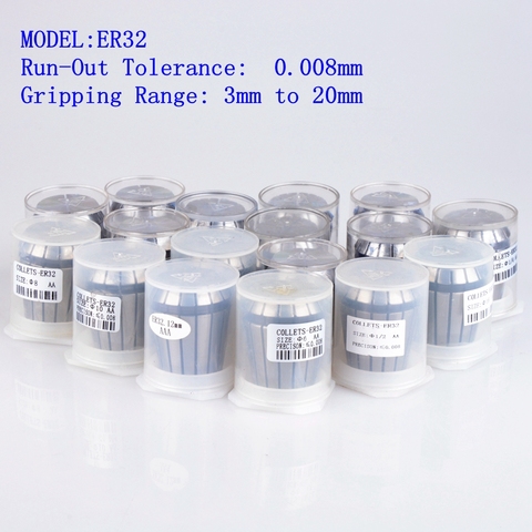 1pcs ER32 3-20mm AA high Precision 0.008 Spring Collet CNC Milling Lathe Tool ER32 Spring Collet Chuck ► Photo 1/3