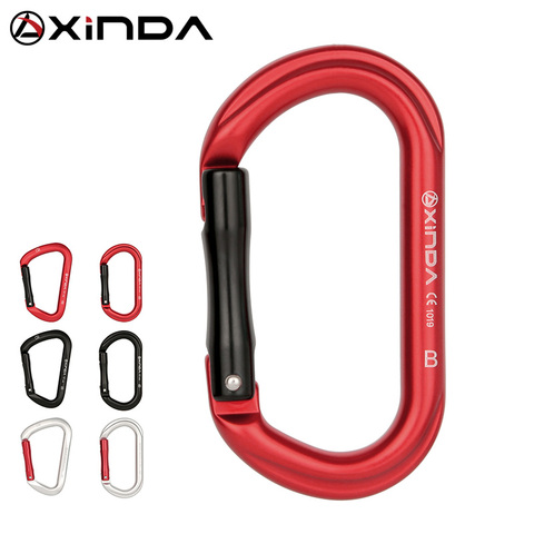 XINDA Outdoor Rock Climbing Straight Quickdraw Spring-loaded Gate Aluminum Carabiner Protect Kits Professional Top Quality ► Photo 1/6