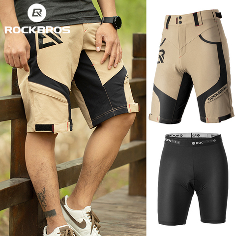 ROCKBROS Cycling Men's Shorts MTB Road Bike Shorts Summer Outdoor Sports Biker Shorts Climbing Breathable Quick Dry Double Layer ► Photo 1/1