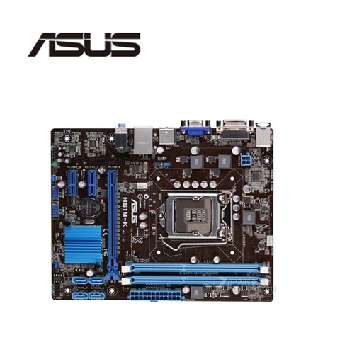 For ASUS H61M-K Computer Motherboard LGA 1155 DDR3 For Intel H61 P8H61 Desktop Mainboard  SATA II PCI-E X16 Used ► Photo 1/1