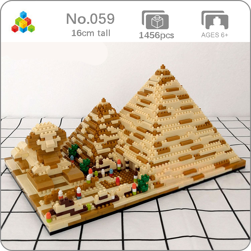 Price History Review On Yz 059 World Famous Architecture Pyramids Egypt Gold Tower Sphinx 3d Model Mini Diamond Blocks Building Toy For Children No Box Aliexpress Seller Sissi Baby