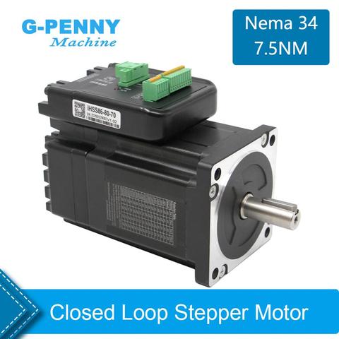 New Arrival! 7.5Nm Closed Loop Stepper motor with driver 6.0A 24-80v D=14mm Integrated Stepper-Servo Motor & drive iHSS86-80-70 ► Photo 1/6