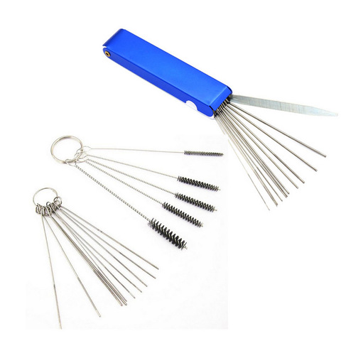 Motorcycle Carburetor Cleaning Tool Carbon Dirt Jet Remove Brushes Needles for Moped Scooter ATV Carb Jets Wire Cleaner Kits ► Photo 1/6