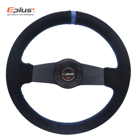 EPLUS Car Steering Wheel Styling Sport Racing Type PVC Universal 13 Inches 320MM Aluminum Retrofit Modified Can Quick Release ► Photo 1/6