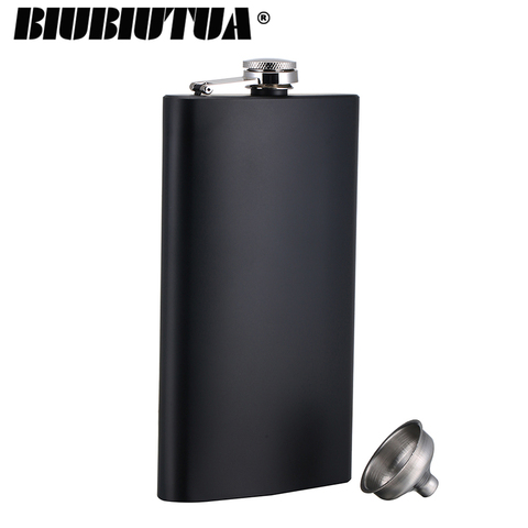 BIUBIUTUA 4 5 7 8 10 12oz Stainless Steel Mini Hip Flask Liquor Whisky Outdoor Portable Pocket Flasks Alcohol Bottle ► Photo 1/6