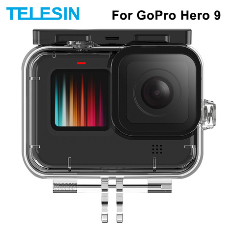 TELESIN 50M Waterproof Case Underwater Tempered Glass Lens Diving Housing Cover for GoPro Hero 9 Black Camera Accessories ► Photo 1/6