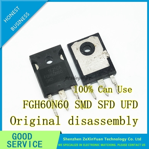 5PCS 10PCS Original disassembly FGH60N60SMD FGH60N60SFD FGH60N60UFD FGH60N60  TO-247 IGBT tube 60A 600V ► Photo 1/1