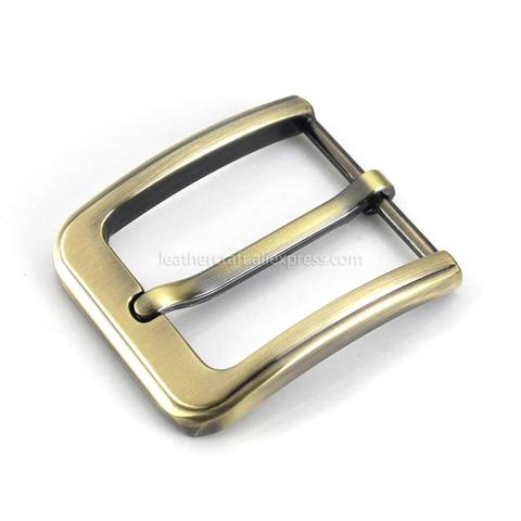 1x Metal 40mm Brushed Belt Buckle Middle Center Half Bar Buckle Leather Belt Bridle Halter Harness Fit for 37mm-39mm belt Bronze ► Photo 1/6