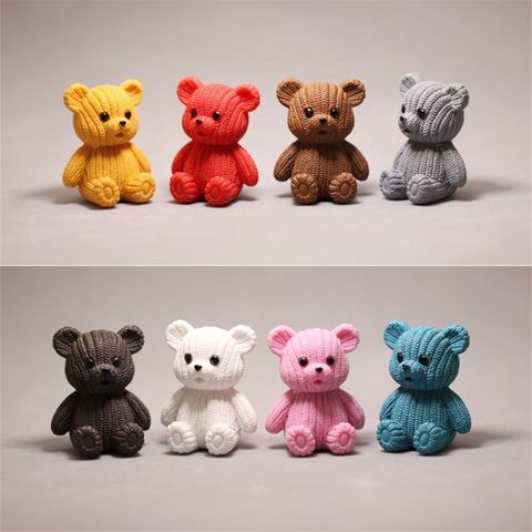 Popular Party Home Decoration Accessories Cute Plastic Teddy Bear Miniature Fairy Easter Animal Garden Figurines Home Decor ► Photo 1/6