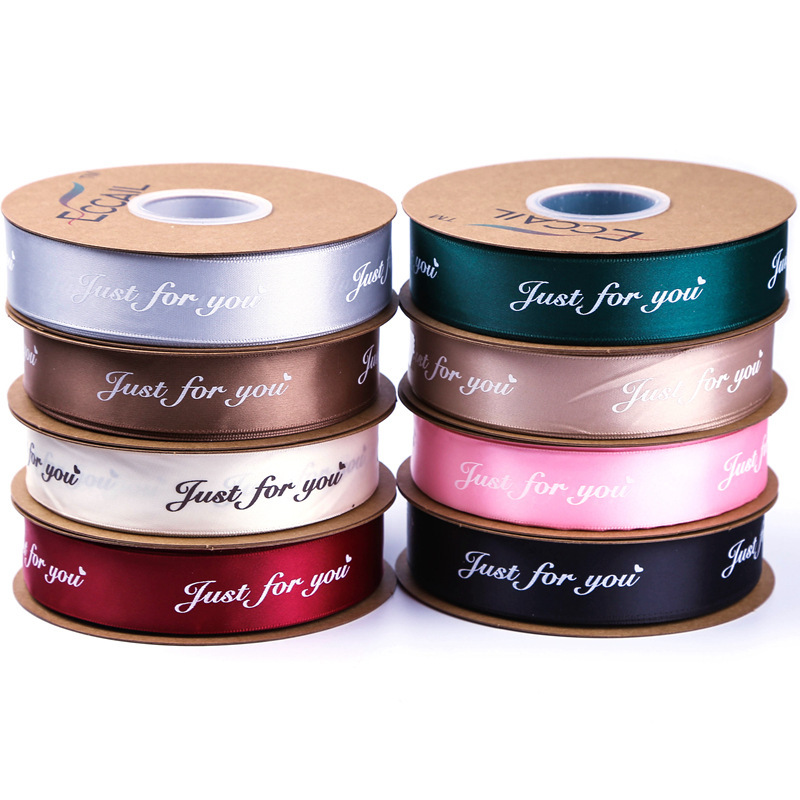 Wedding Party Decorations DIY Craft 25mm Printed Poly Satin Ribbon Just for You 