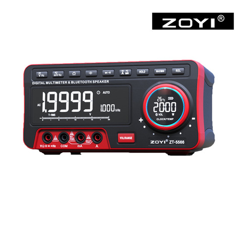 ZOYI ZT-5566 Bench Top Bluetooth Speaker Digital Multimeter 19999 Counts Multimetro Digital Voltmeter Auto / Manual Range Ohm ► Photo 1/1