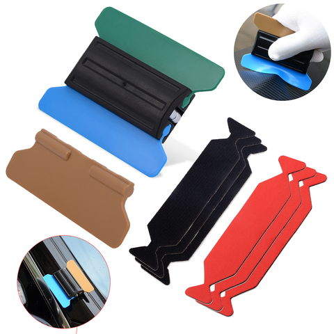 FOSHIO Vinyl Wrap Car Film Magnetic Squeegee+6pcs Scrapper Fabric Cloth Carbon Fiber Sticker Window Tint Tool Kit Accessories ► Photo 1/6