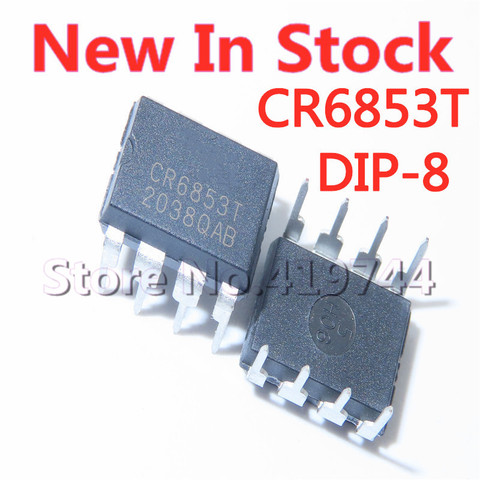 5PCS/LOT 100% Quality CR6853T CR6853 DIP-8 Flyback switching power supply chip PWM controller charger I IC In Stock New Original ► Photo 1/2