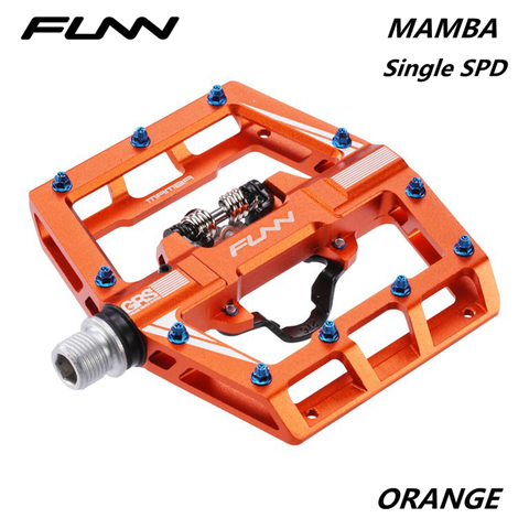 FUNN MAMBA Pedal MTB  Mountain Bike Alloy CNC Flat Platform Single Double SPD Enduro Trail Bicycle Clip SPD Pedal ► Photo 1/6