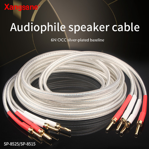 Xangsane SP-8525 OCC Silver-plated Hifi Speaker Cable High Performance Speaker Amplifier sound Connecting line ► Photo 1/6