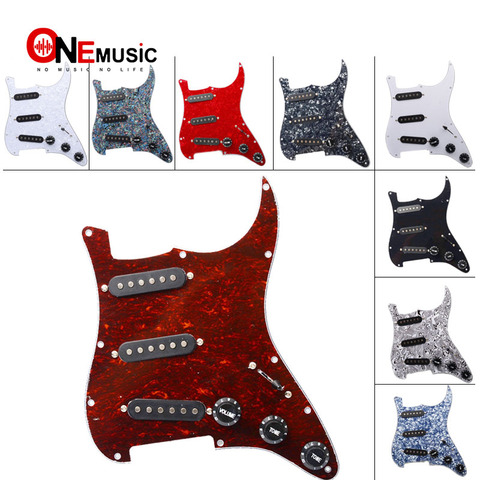 Multi Colour Pickguard Electric Guitar Pickguard and Black SSS Loaded Prewired scratchplate Assembly ► Photo 1/6