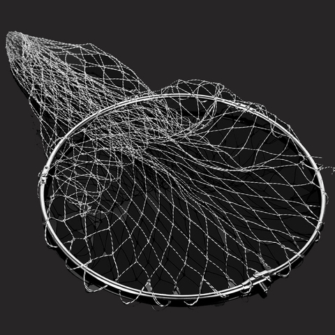 Nylon Pe Braided Fishing Nets Fishing Tackle Collapsible Rhombus Mesh Hole Depth Folding Dip Net All For Fishing Products ► Photo 1/6