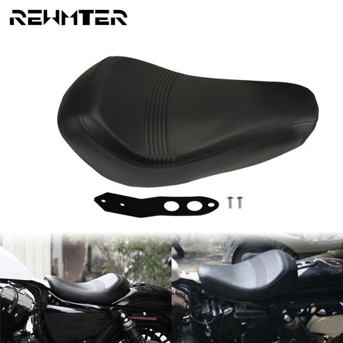 Motorcycle Black Solo Seat Front Driver Cushion Seat Pad Leather For Harley Sportster 2016-2022 XL 72 1200V 48 1200X ► Photo 1/6