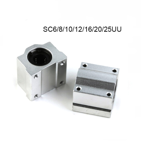 1-4pcs SC6UU SC8UU SC10UU SC12UU SC16UU SC20UU SC25UU SC30 Linear Motion Slide Block for Linear Shaft CNC Parts 3d Printer Parts ► Photo 1/6