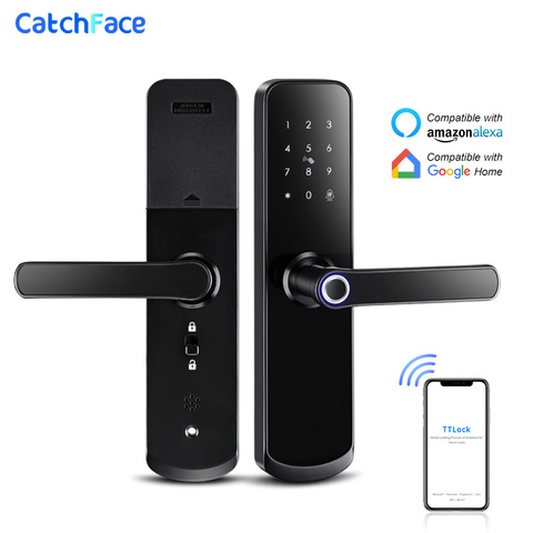 Bluetooth Fingerprint Door Lock TT Lock App Code Card Key Touch Screen Smart Door Lock Security Digital Electronic Lock For Home ► Photo 1/6