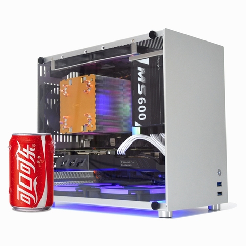 METALFISH S5 Aluminum Computer Case Gaming PC Chassis for microATX/itx 24.5*24.5CM mainboard/SFX power/135mm radiator mid tower ► Photo 1/6